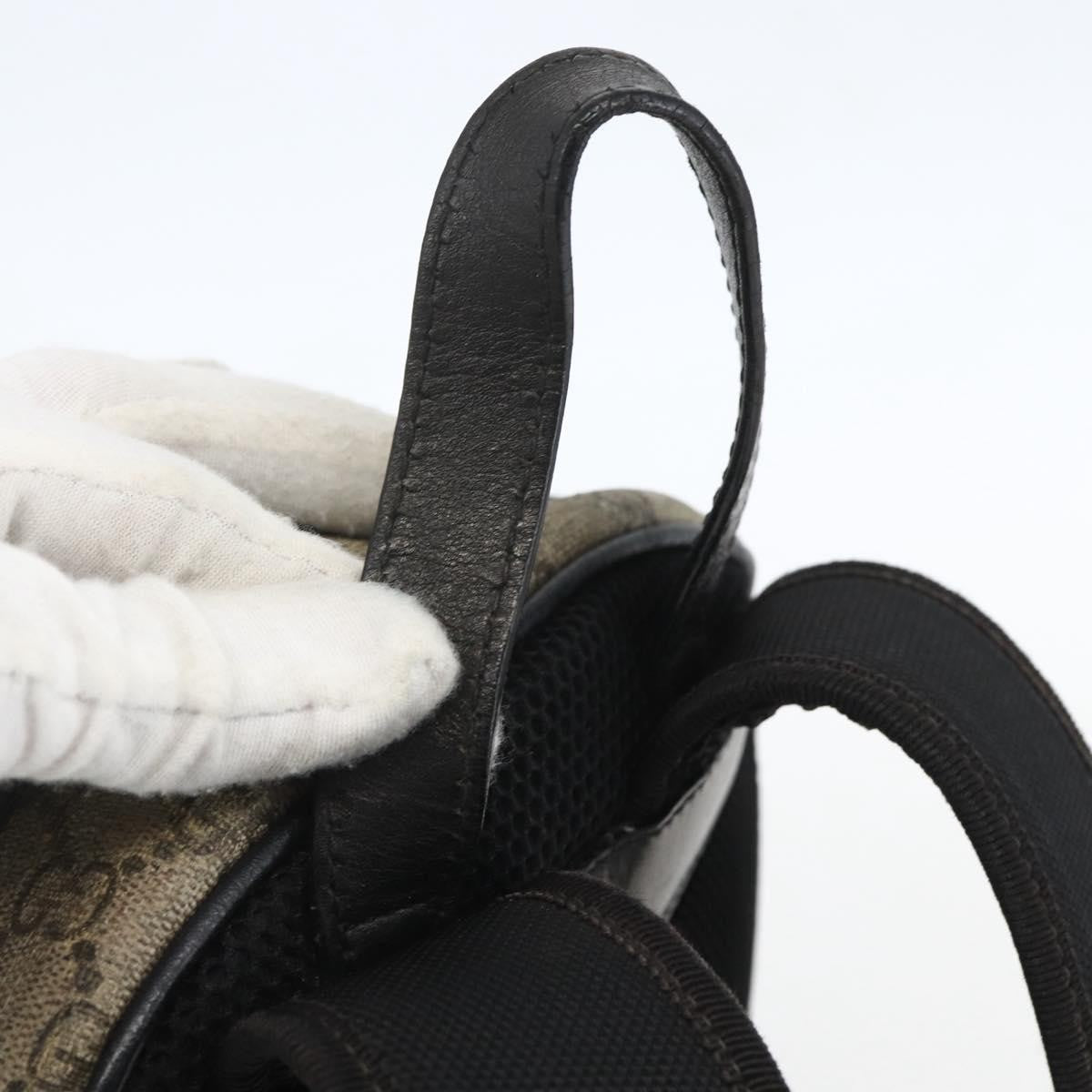 Gucci Zip Pocket Backpack Embellished GG Coated Canvas, BEIGE, PVC, Backpack