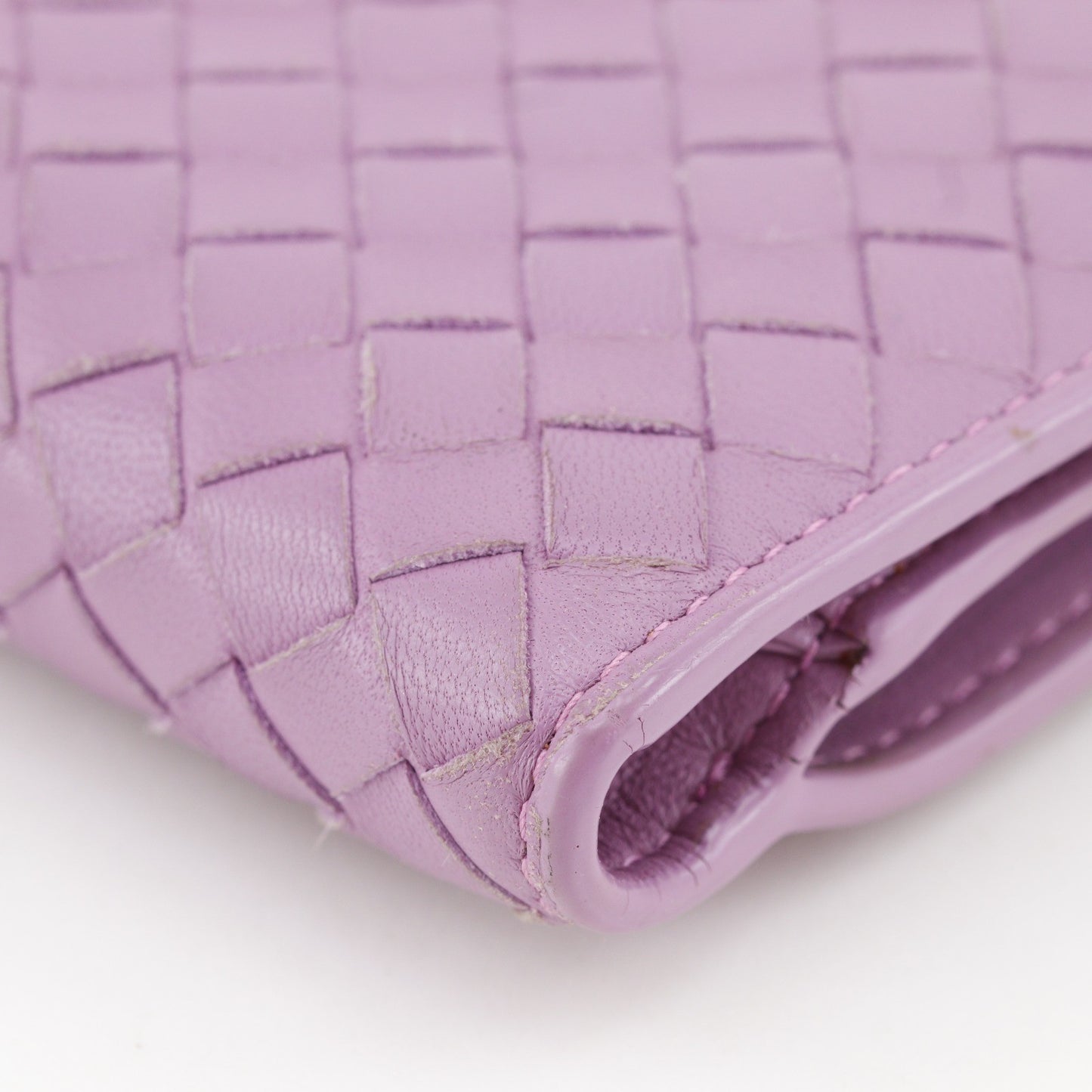 Bottega Veneta Bifold Wallet Intrecciato Nappa, Pink, Leather, Wallet