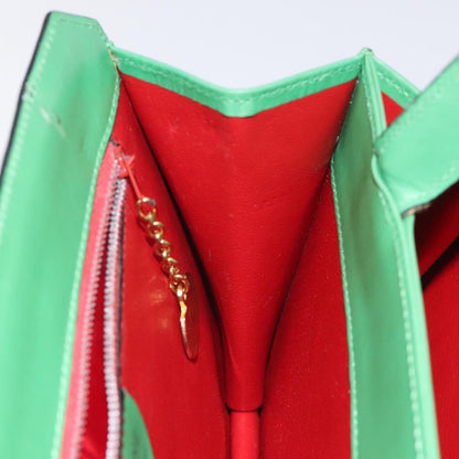 Celine Handbag Leather, GREEN, LEATHER, Handbag