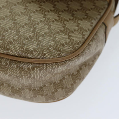 Celine Macadam Shoulder Bag PVC Leather, BEIGE, CANVAS, Shoulder bag