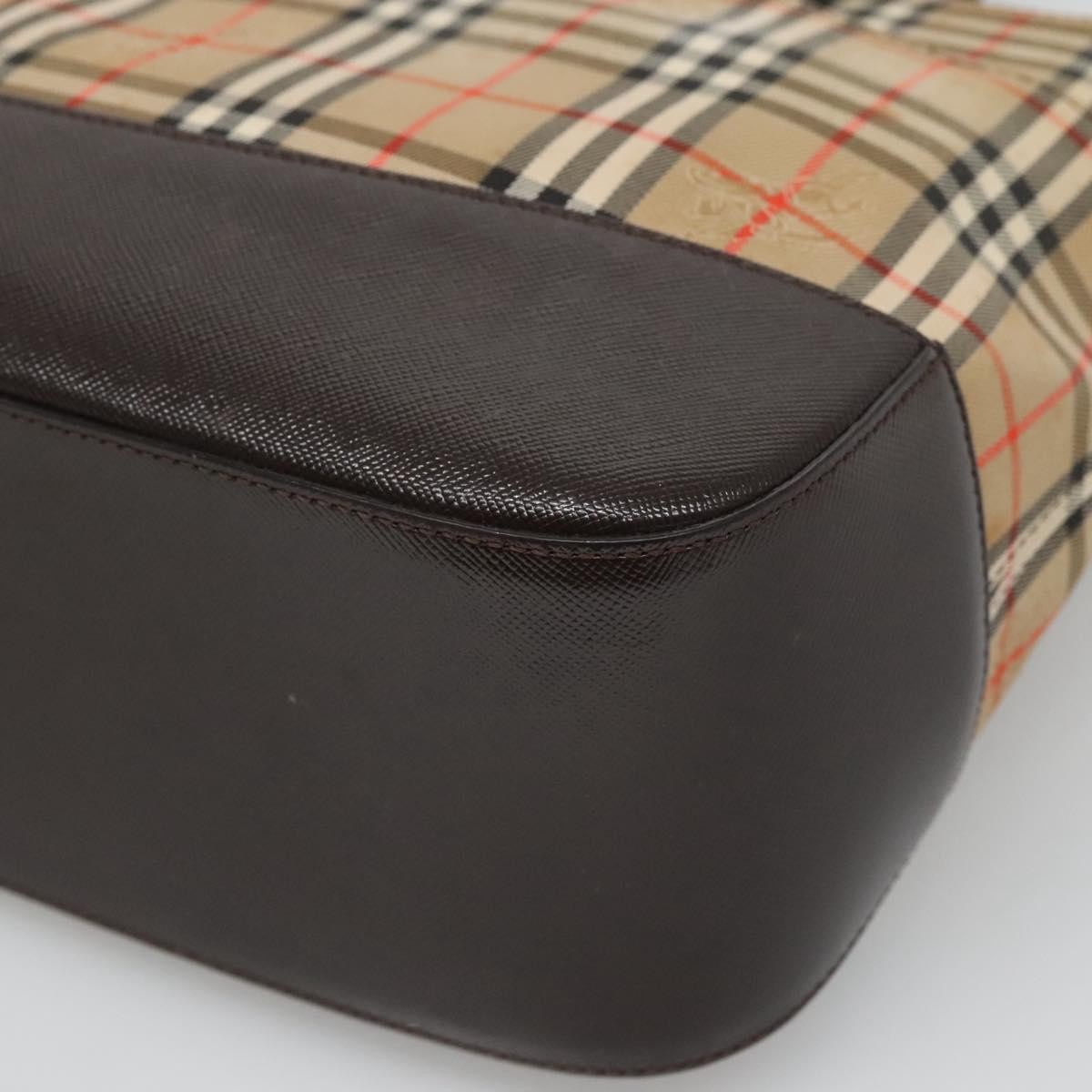 Burberry Nova Handbag Check Pattern, BEIGE, CANVAS, Handbag