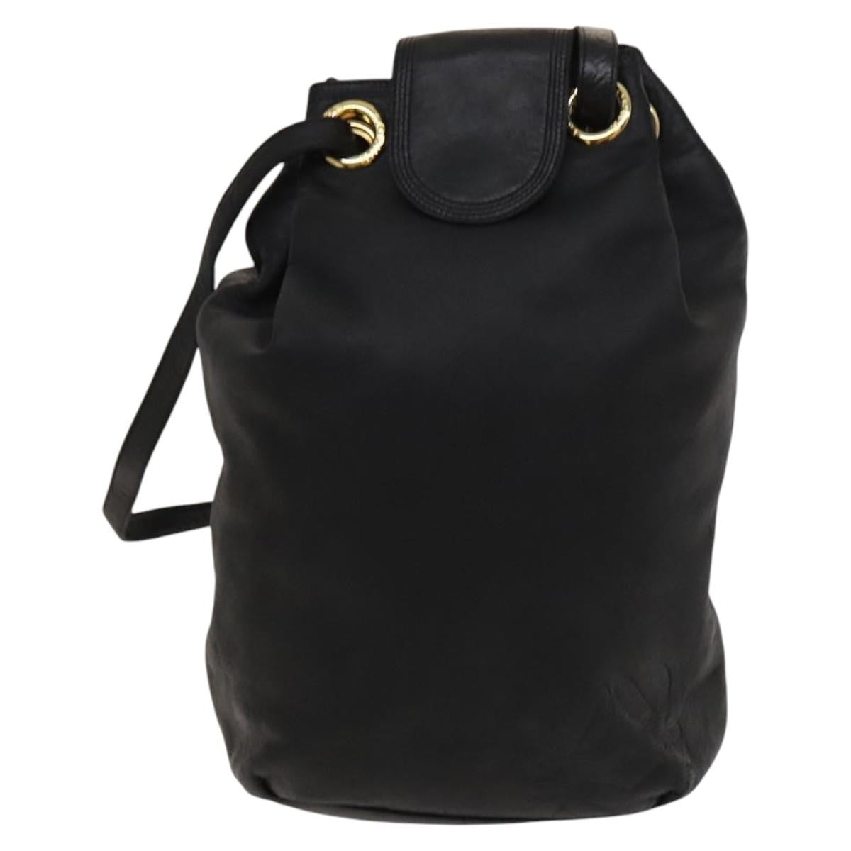 Loewe Vintage Shoulder Bag Leather, BLACK, LEATHER, Shoulder bag