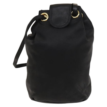 Loewe Vintage Shoulder Bag Leather, BLACK, LEATHER, Shoulder bag