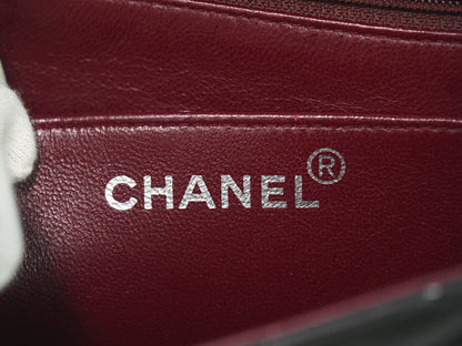 Chanel Vintage ID Bracelet Flap Bag Quilted Lambskin, BLACK, LEATHER, Handbag