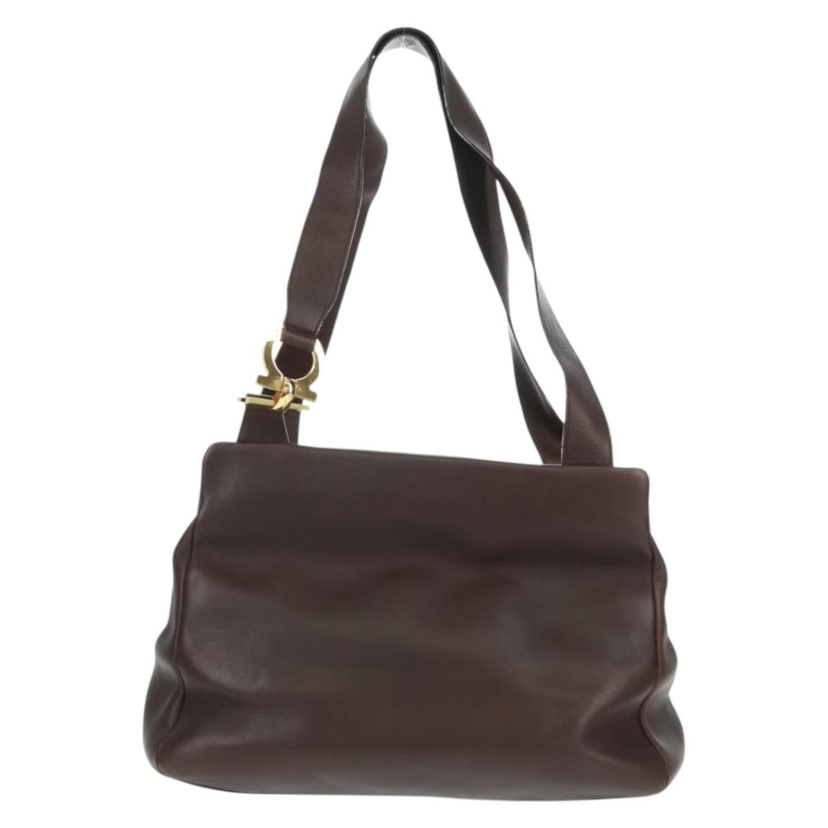 Salvatore Ferragamo Vintage Tote bag Leather, BROWN, LEATHER, Tote bag