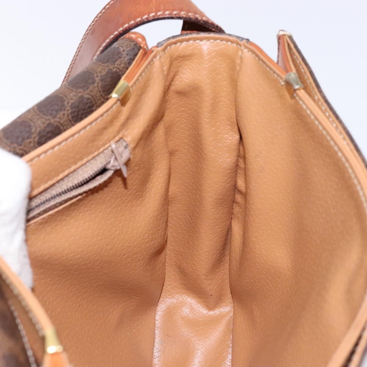 Celine Macadam Shoulder Bag PVC Leather, BROWN, CANVAS, Shoulder bag