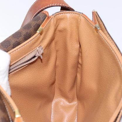 Celine Macadam Shoulder Bag PVC Leather, BROWN, CANVAS, Shoulder bag