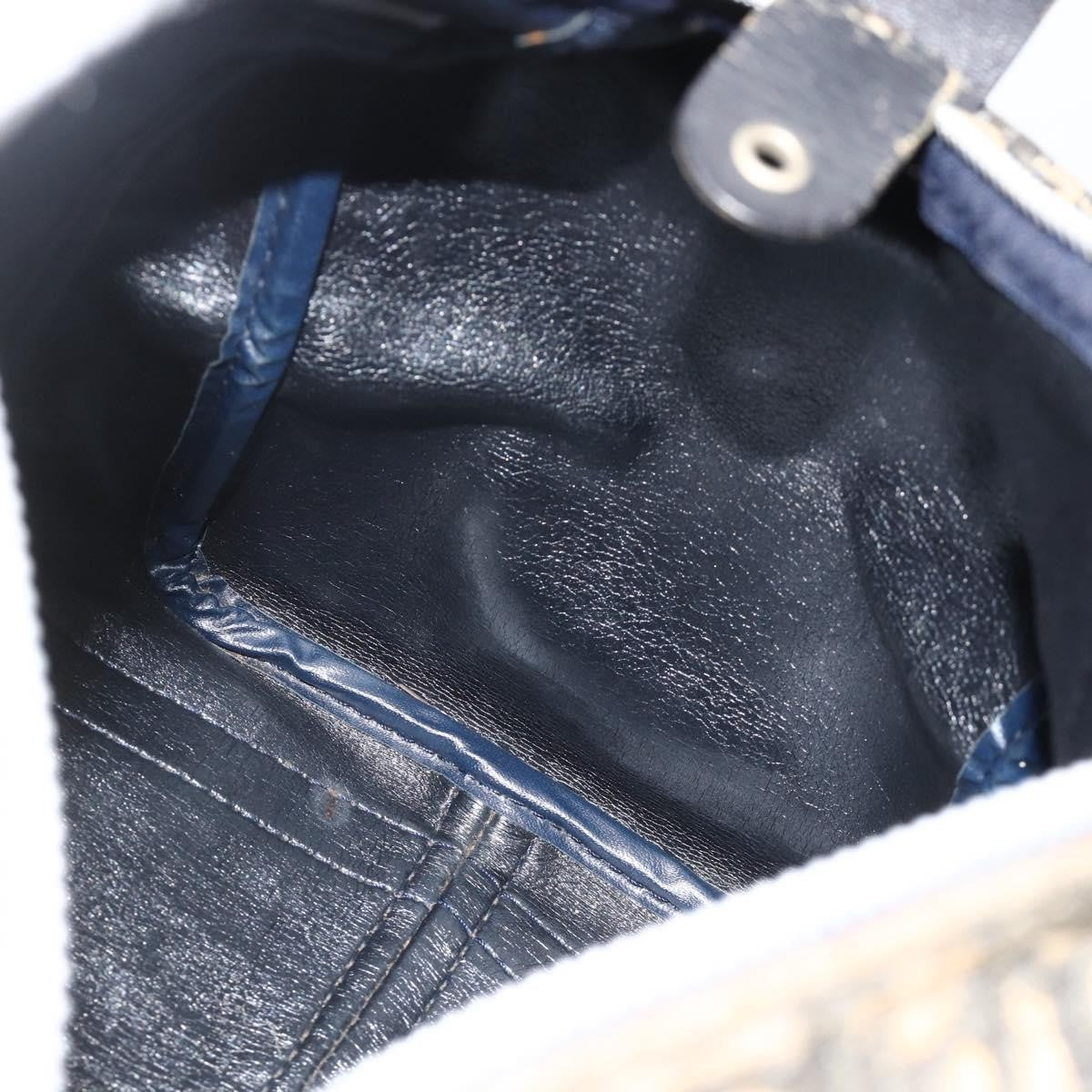 Christian Dior Vintage Trotter Boston Bag Diorissimo Canvas, Navy, Canvas, Handbag