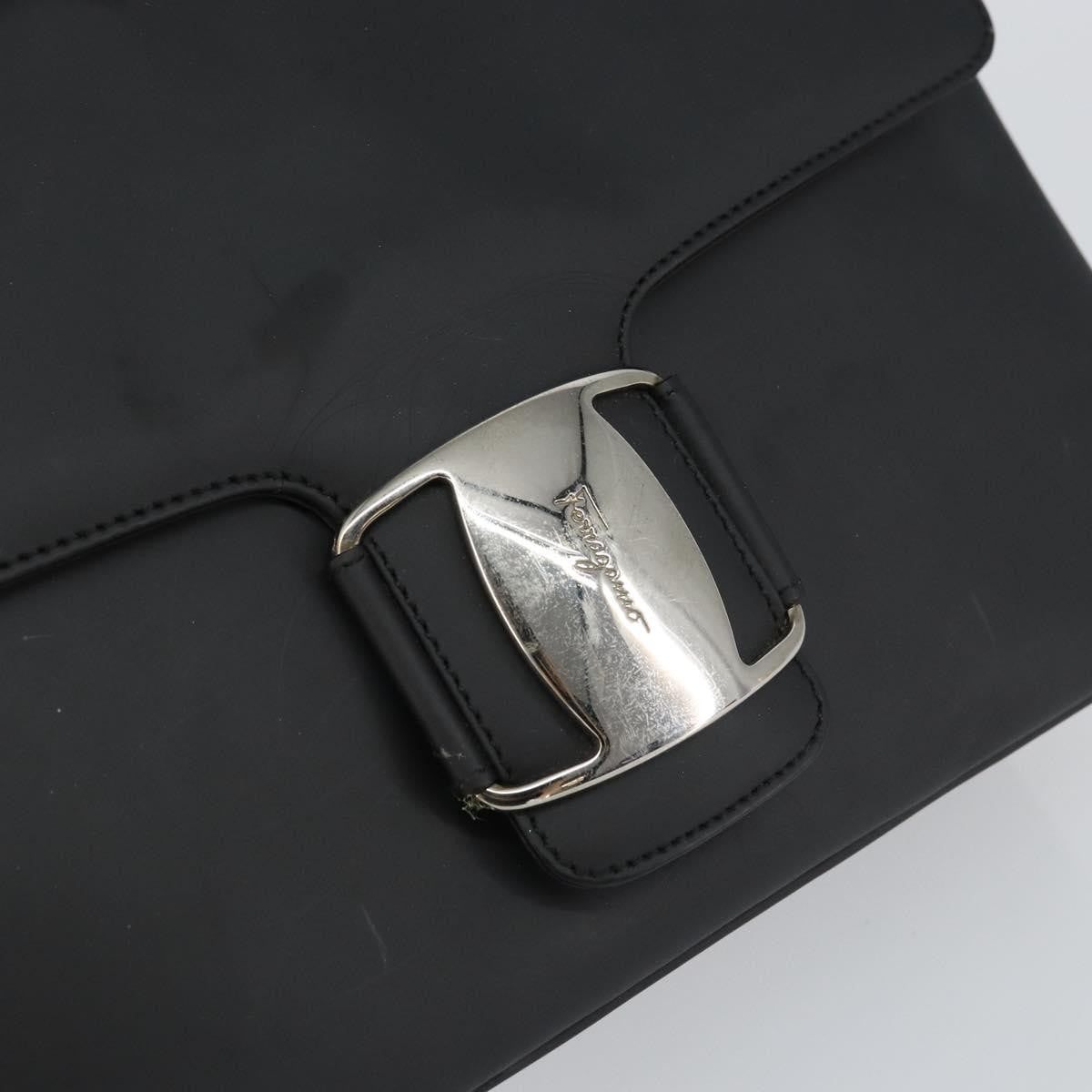 Salvatore Ferragamo Vala Shoulder Bag Patent Leather, BLACK, PATENT_LEATHER, Shoulder bag