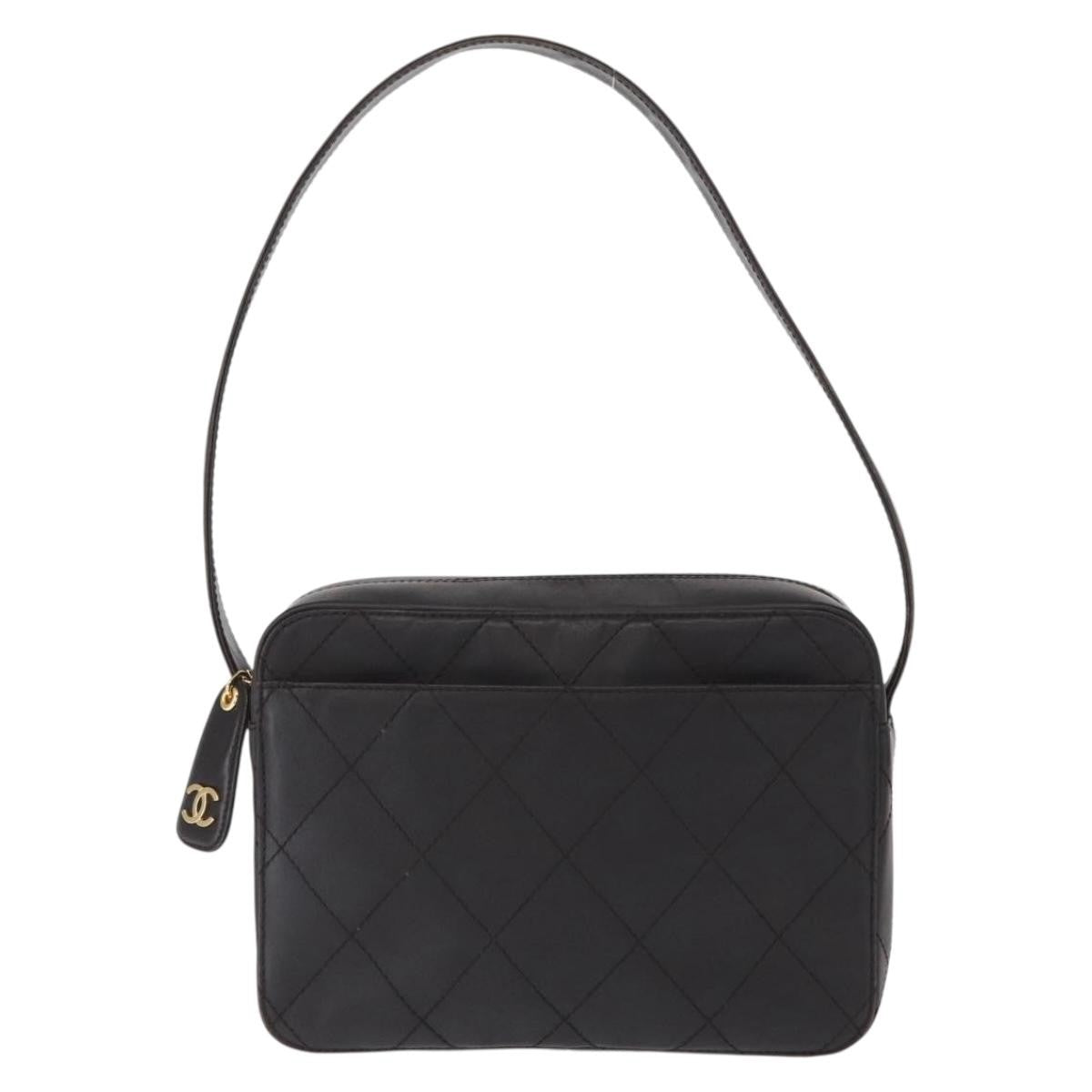 Chanel Vintage Front Pocket Camera Shoulder Bag Leather, BROWN, LEATHER, Shoulder bag