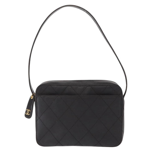 Chanel Vintage Front Pocket Camera Shoulder Bag Leather, BROWN, LEATHER, Shoulder bag