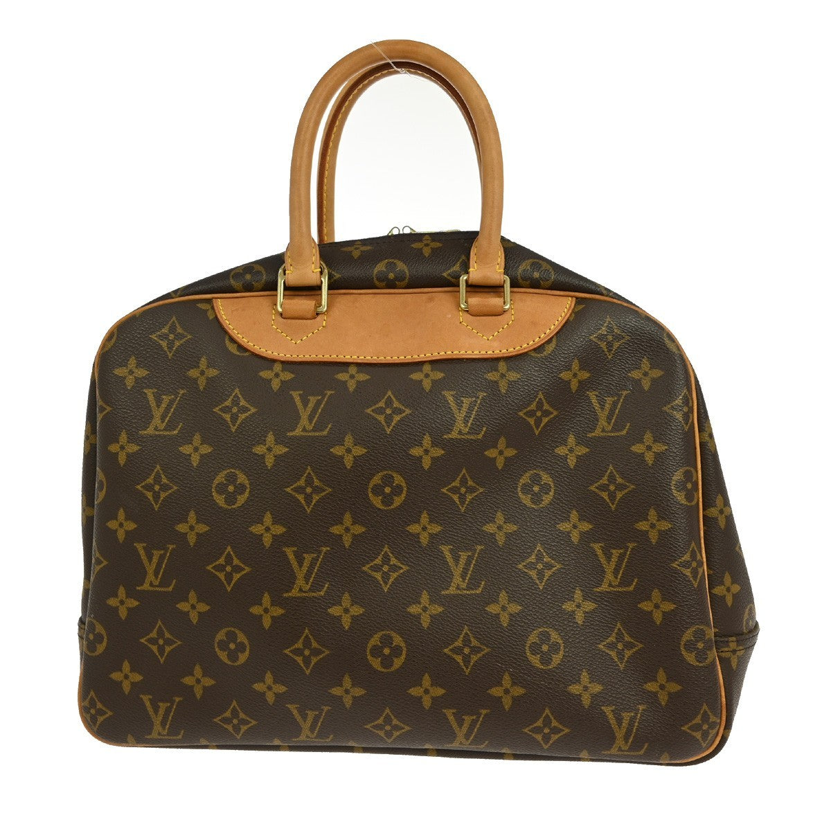 Louis Vuitton Deauville Handbag Monogram Canvas, BROWN, CANVAS, Handbag
