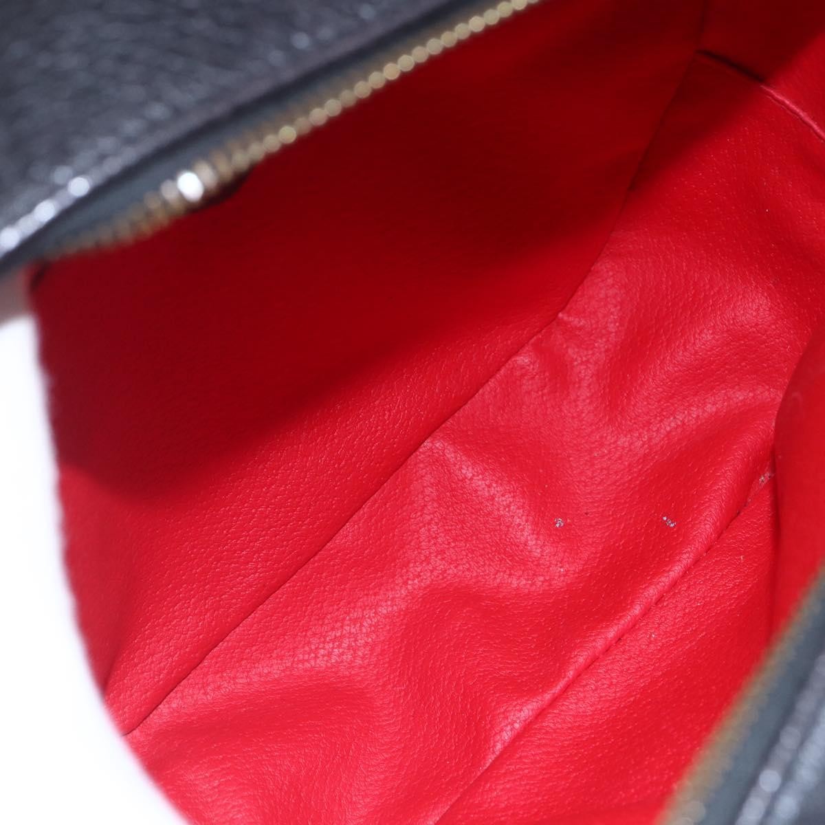 Celine Vintage Triomphe Shoulder Bag Leather, BLACK, LEATHER, Shoulder bag