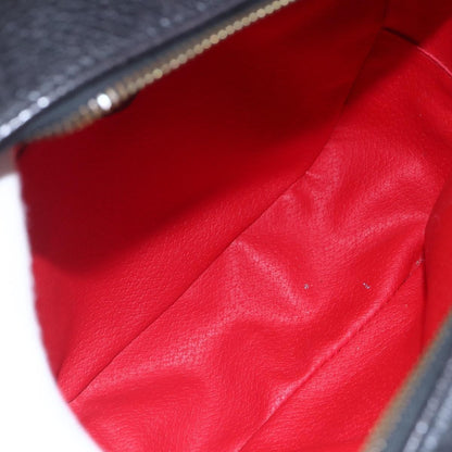 Celine Vintage Triomphe Shoulder Bag Leather, BLACK, LEATHER, Shoulder bag