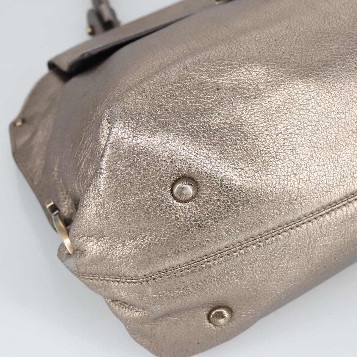 Salvatore Ferragamo Sofia Satchel Leather, SILVER, LEATHER, Handbag