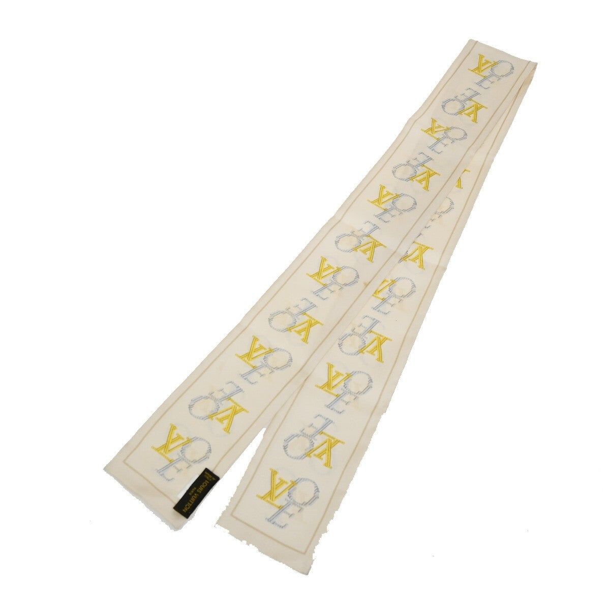 Louis Vuitton Bandeau Headband Monogram Denim, BEIGE, SILK, Scarve & shawl