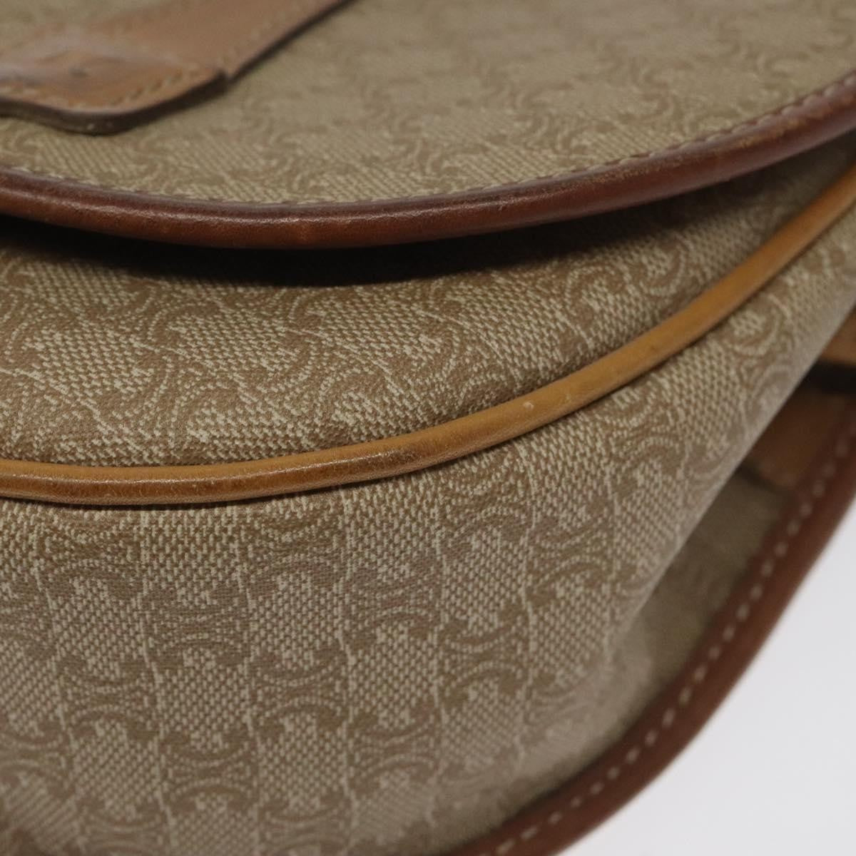 Celine Vintage Macadam Shoulder Bag Canvas, BEIGE, CANVAS, Shoulder bag