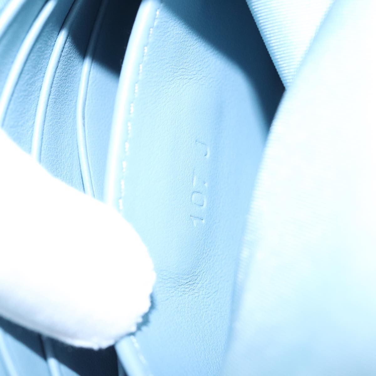 Prada Etiquette Flap Bag Studded Tessuto, BLUE, NYLON, Handbag