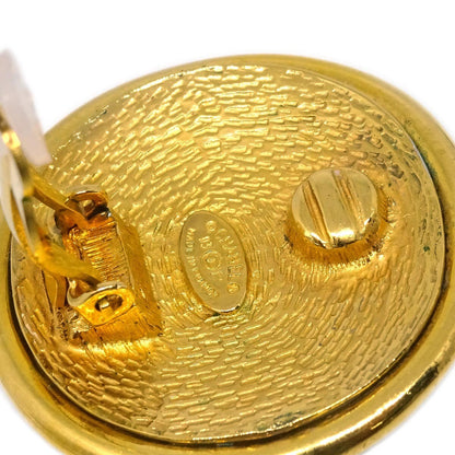Chanel CC Round Earrings Metal, GOLD, GOLD_PLATED, Earrings