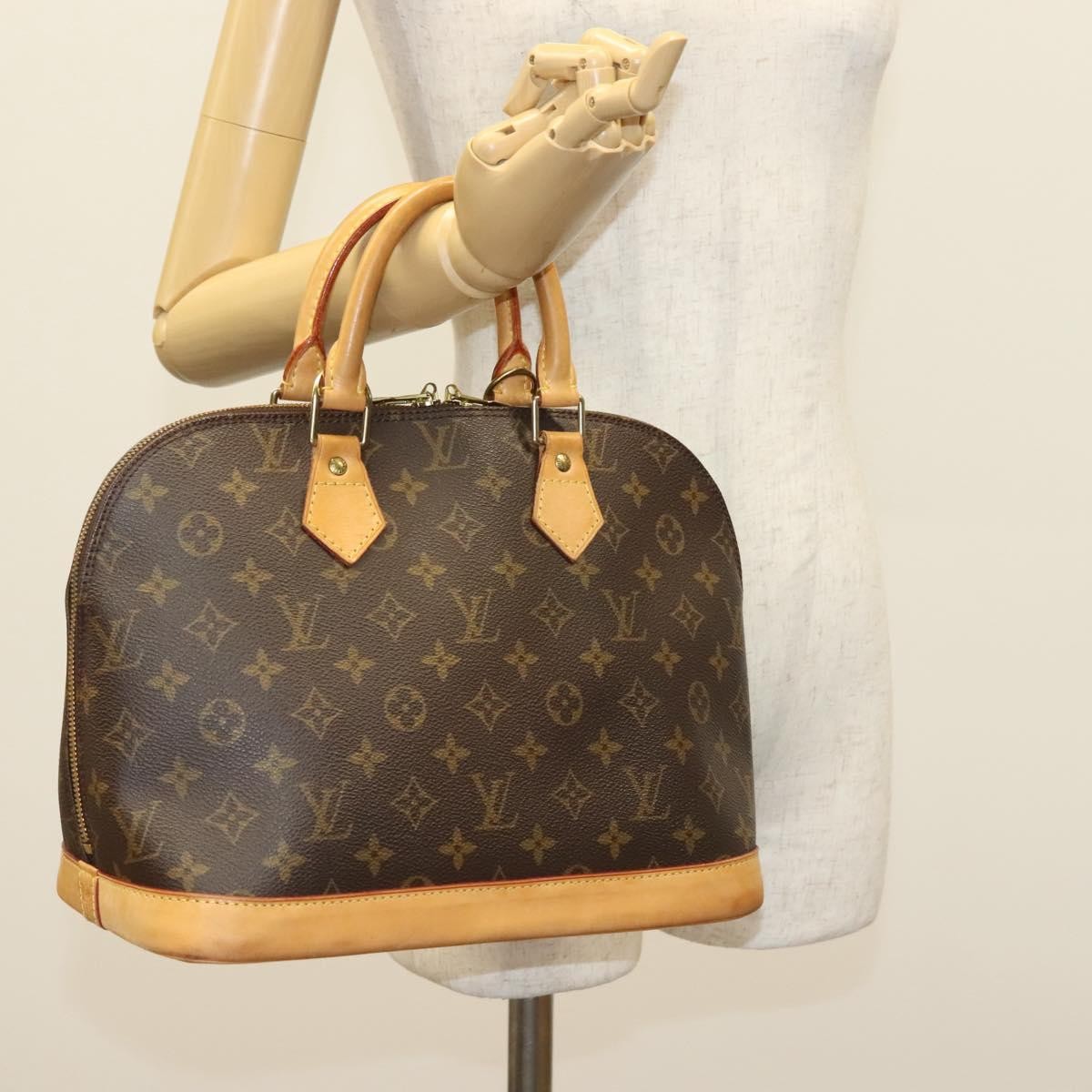 Louis Vuitton Alma Handbag Monogram Canvas, BROWN, CANVAS, Handbag