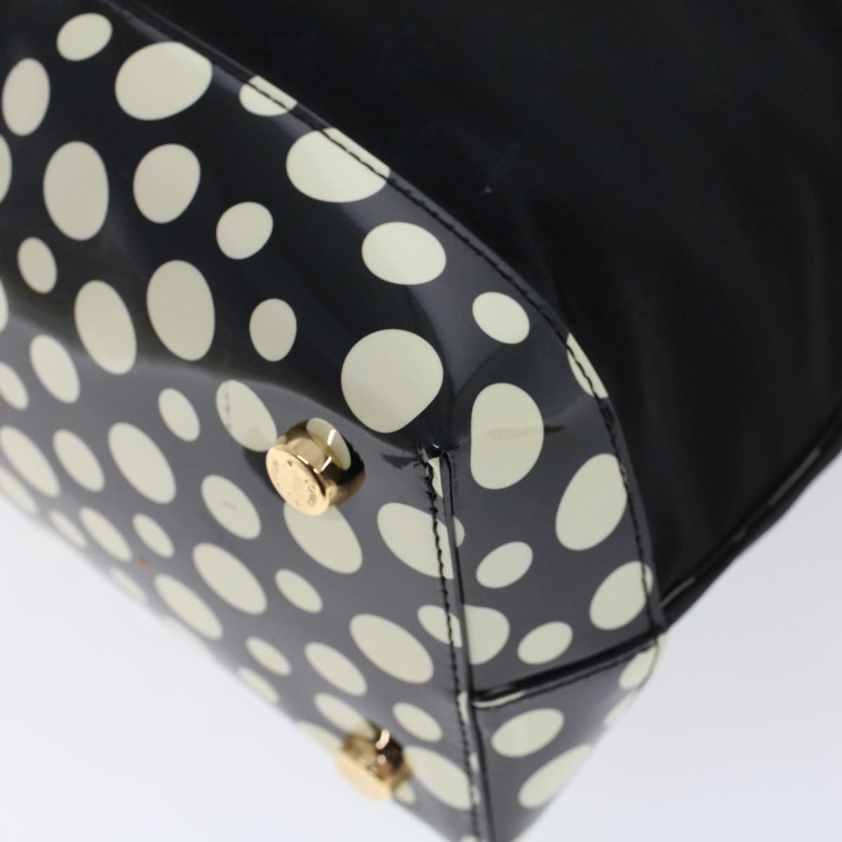 Louis Vuitton Desire Lockit Bag Kusama Infinity Dots Monogram Nylon, BLACK, NYLON, Handbag