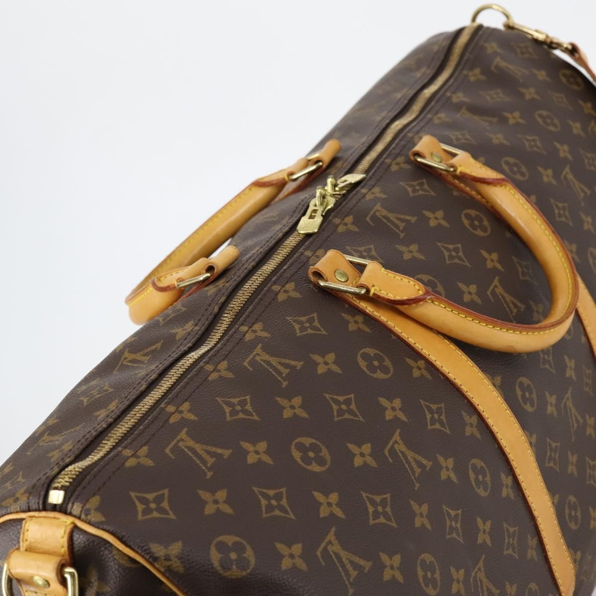 Louis Vuitton Keepall Bandouliere Bag Monogram Canvas, BROWN, CANVAS, Travel bag