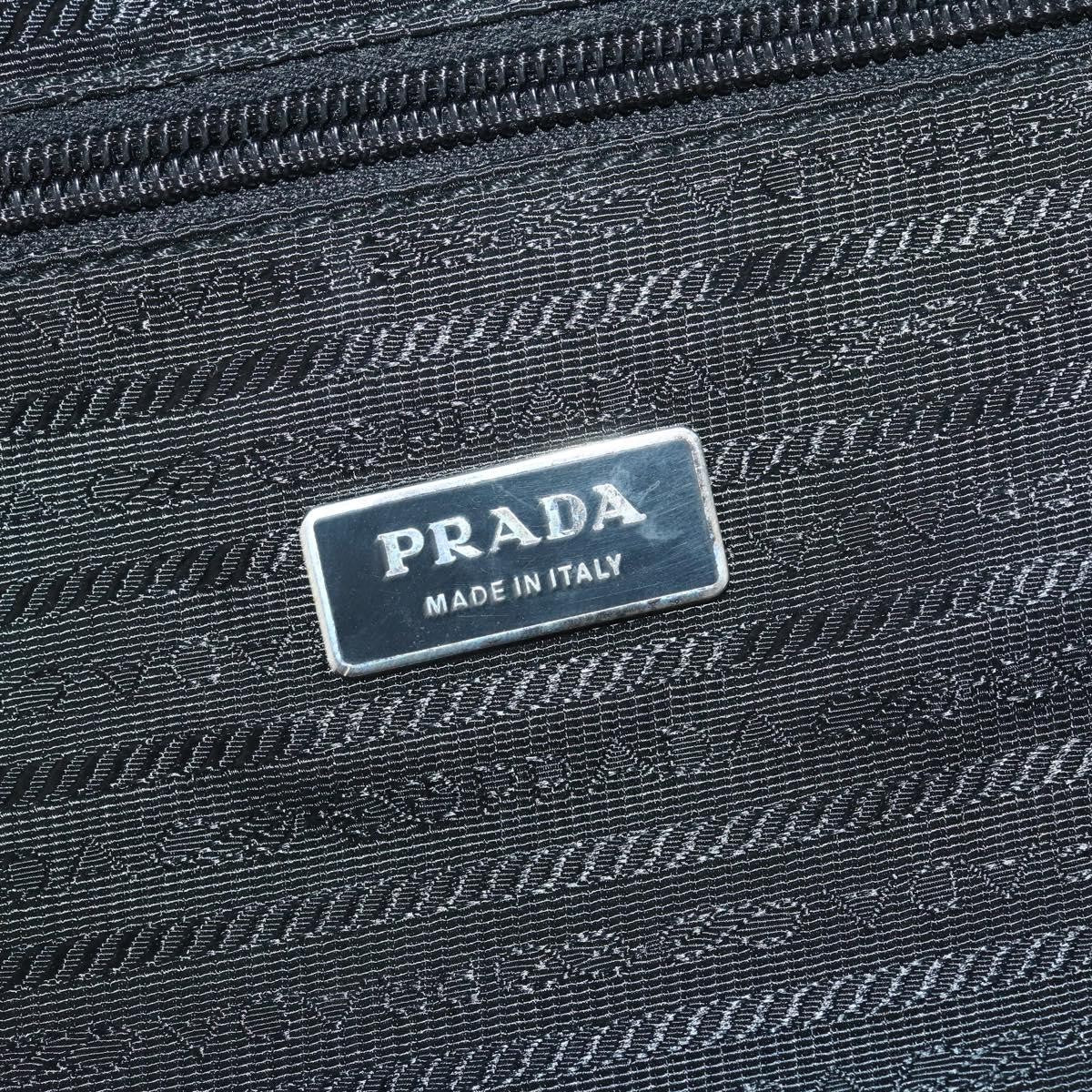 Prada Trunk Bag Nylon, BLACK, NYLON, Travel bag