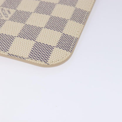 Louis Vuitton Neverfull Pochette Damier, WHITE, CANVAS, Tote bag