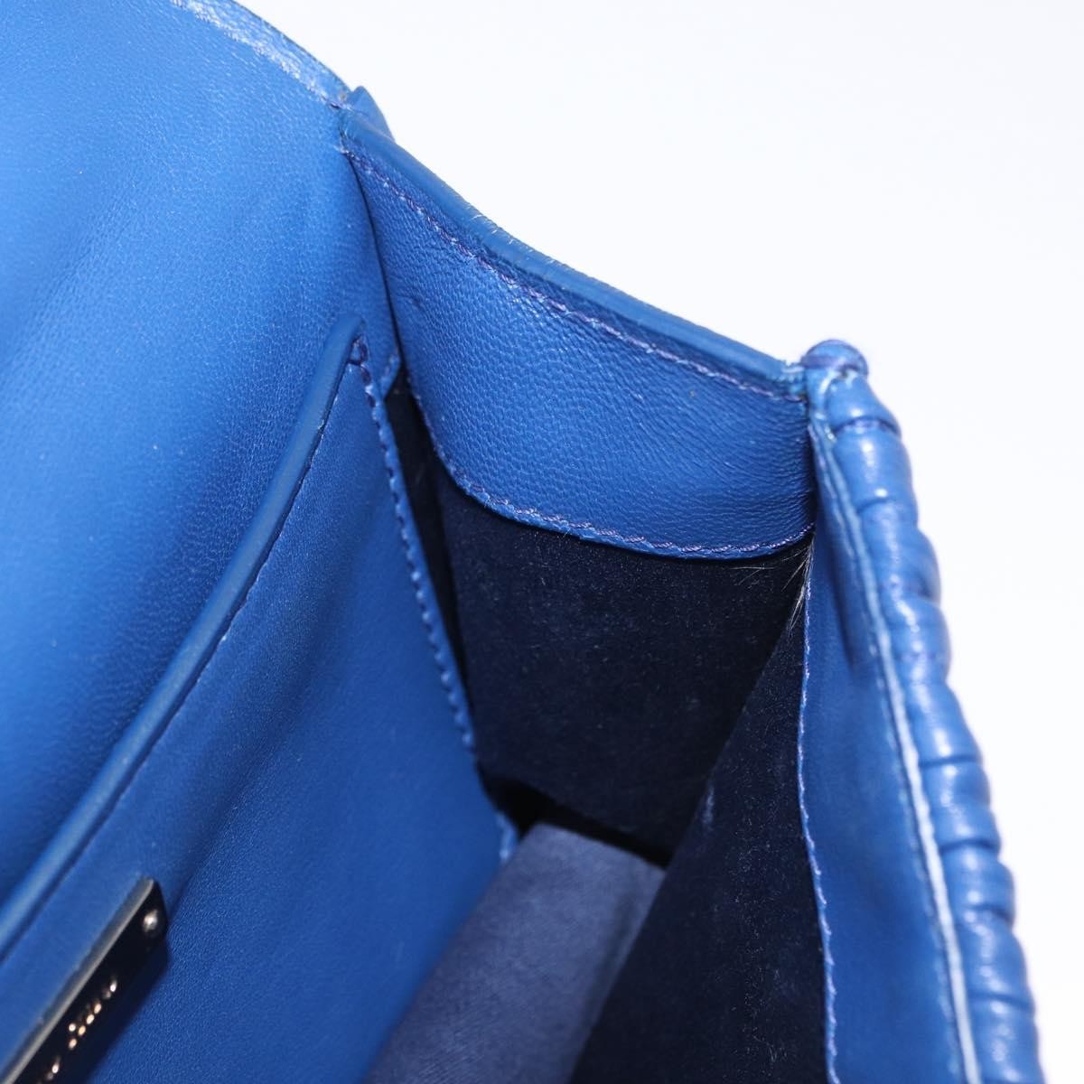 Miu Miu Madras Crystal Buckle Shoulder Bag Leather, Blue, Leather, Shoulder Bag