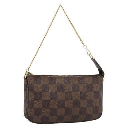 Louis Vuitton Mini pochette accessoires Damier Canvas, Brown, Canvas, Clutch