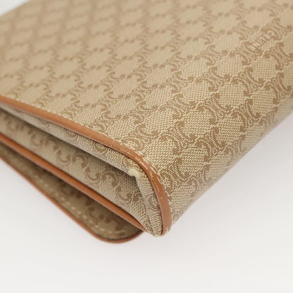 Celine Vintage Macadam Shoulder Bag Canvas, BEIGE, CANVAS, Shoulder bag