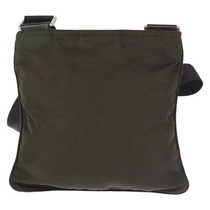 Prada Front Pocket Messenger Bag Tessuto, Khaki, Nylon, Shoulder Bag