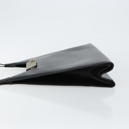 Salvatore Ferragamo Gancini Shoulder Bag Leather, BLACK, LEATHER, Shoulder bag