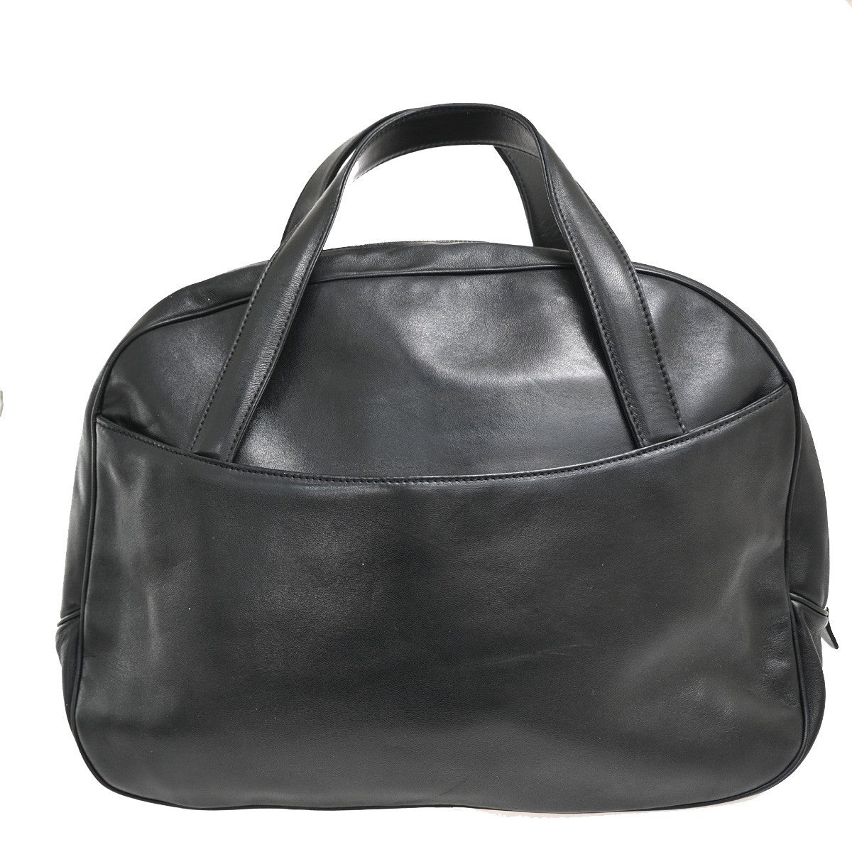 Christian Dior Vintage CD Handbag Leather, BLACK, LEATHER, Handbag