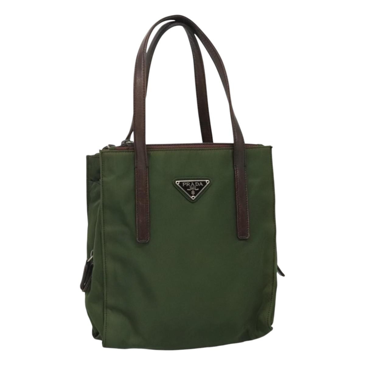 Prada Vintage Handbag Tessuto, KHAKI, NYLON, Handbag