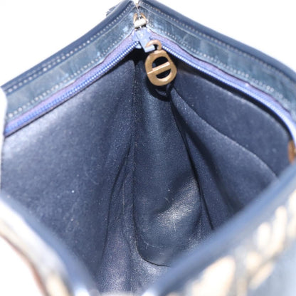 Christian Dior Vintage Trotter Shoulder Bag Canvas, NAVY, CANVAS, Shoulder bag