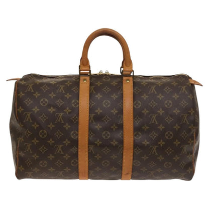 Louis Vuitton Keepall Bag Monogram Canvas, BROWN, CANVAS, Travel bag