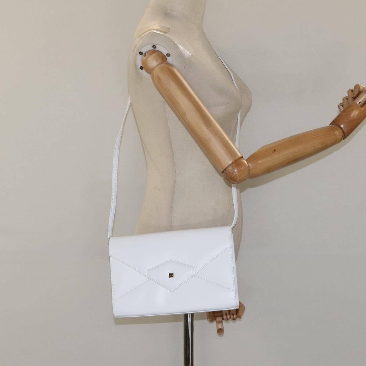 Givenchy Vintage 4G shoulder bag Leather, WHITE, LEATHER, Shoulder bag
