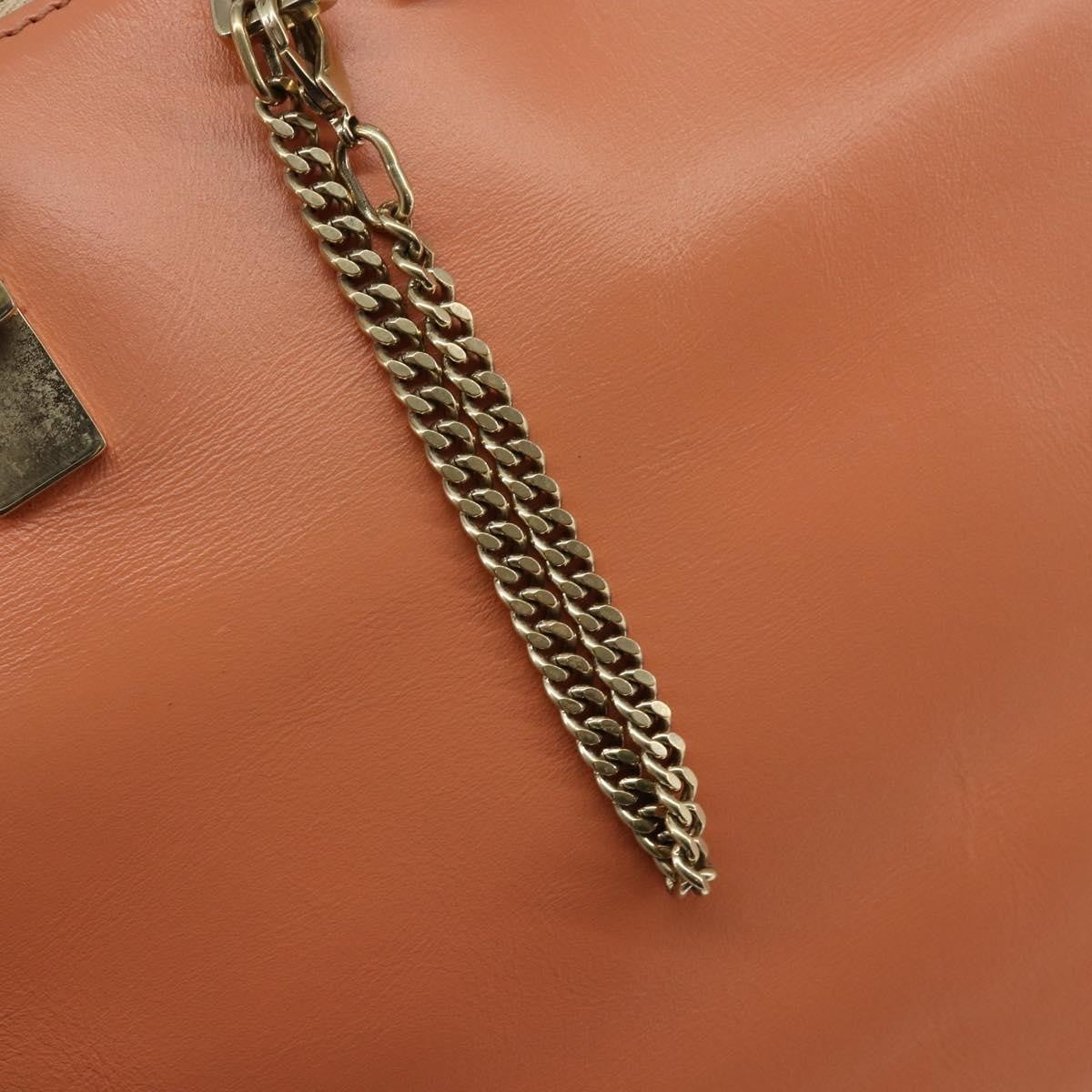 Chloe Bicolor Baylee Satchel Leather, ORANGE, LEATHER, Handbag