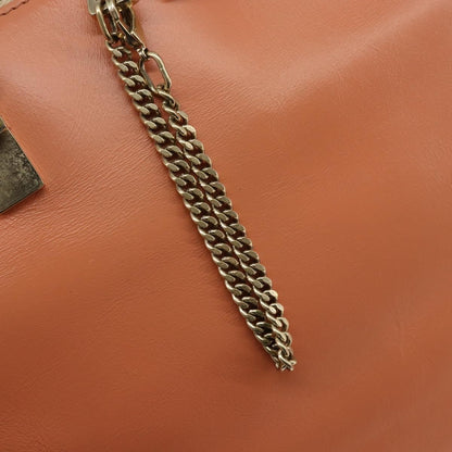 Chloe Bicolor Baylee Satchel Leather, ORANGE, LEATHER, Handbag