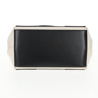 Balenciaga Navy Cabas Canvas with Leather, WHITE, CANVAS, Tote bag