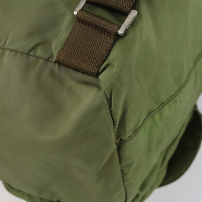 Prada Double Front Pocket Backpack Tessuto, KHAKI, NYLON, Backpack