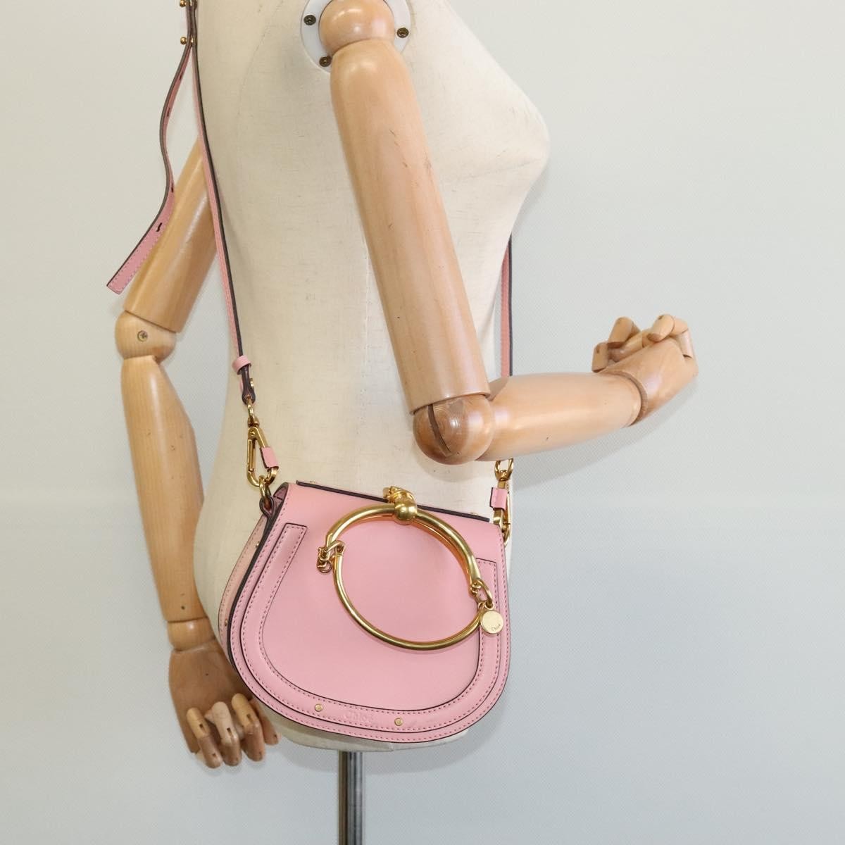Chloe Nile Crossbody Bag Leather, Pink, Leather, Handbag