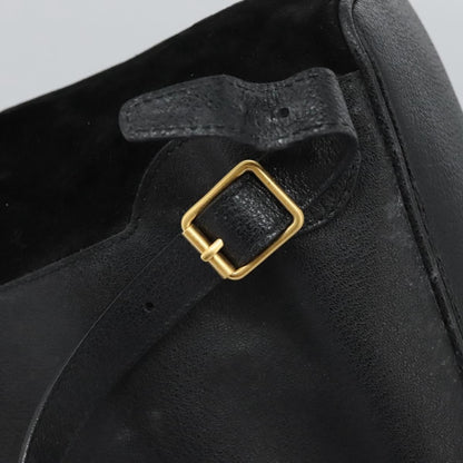Gucci Vintage Bamboo Backpack Suede and Leather, Black, Suede, Backpack