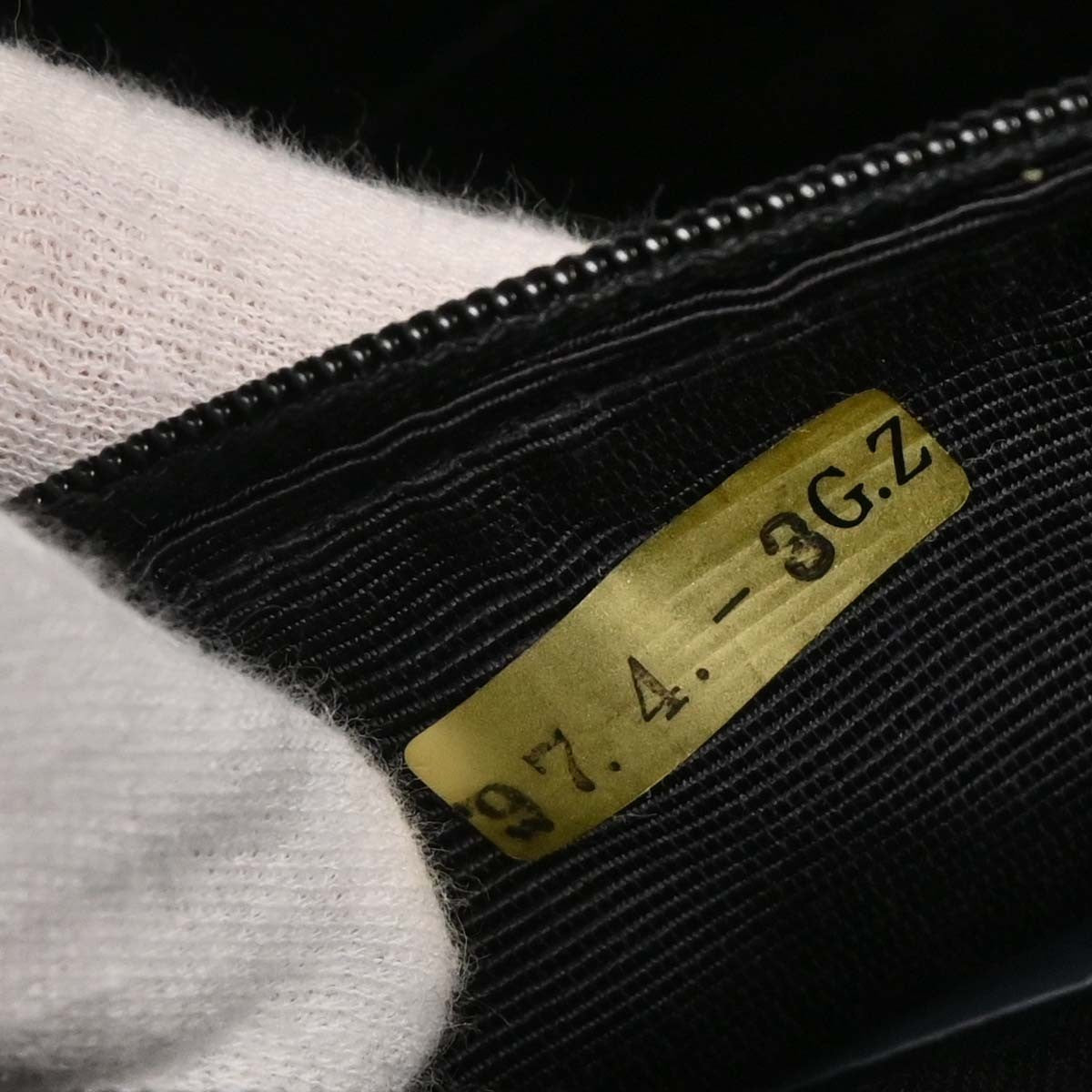 Chanel Vintage Coco Logo Zip Around Handle Bag Quilted Printed Canvas, BLACK, CANVAS, Handbag