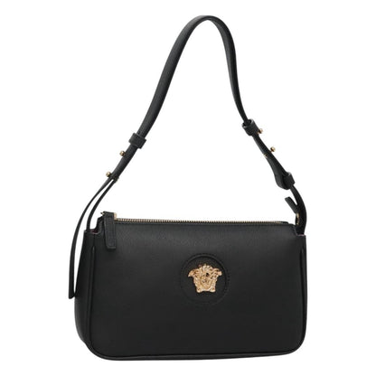 Versace Medusa Shoulder Bag Leather, BLACK, LEATHER, Shoulder bag