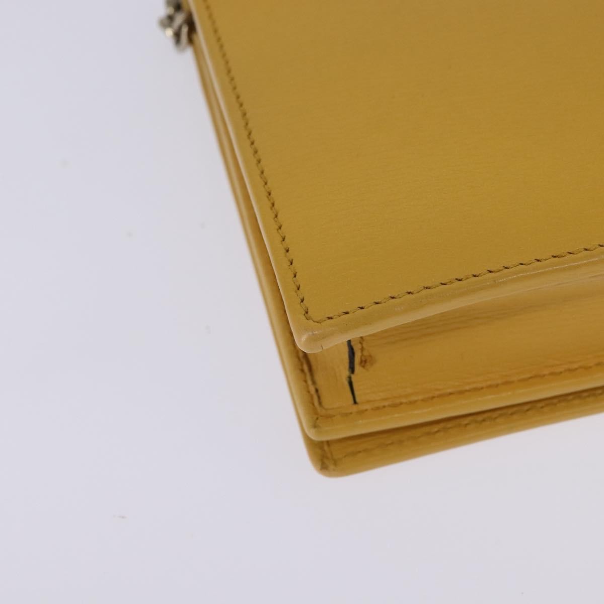 Gucci Betty Chain Wallet Leather, YELLOW, LEATHER, Clutche & pouche