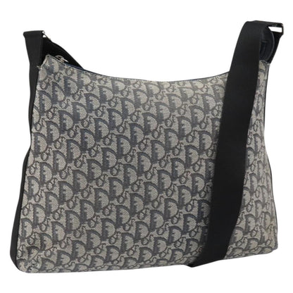 Christian Dior Vintage Trotter Shoulder Bag Canvas, NAVY, CANVAS, Shoulder bag