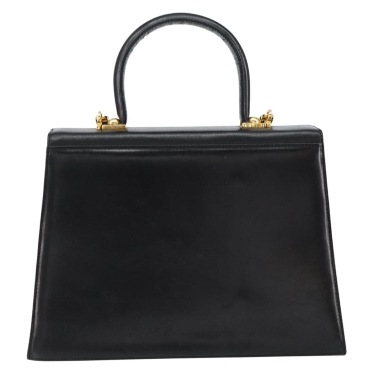 Salvatore Ferragamo Gancini Convertible Top Handle Bag Leather, BLACK, LEATHER, Handbag