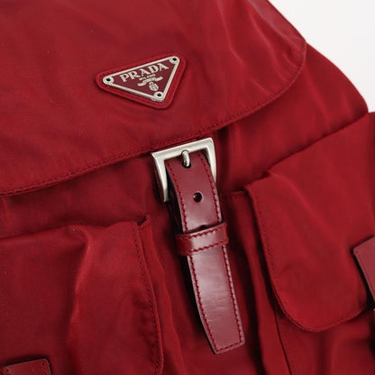 Prada Double Front Pocket Backpack Tessuto, RED, NYLON, Backpack